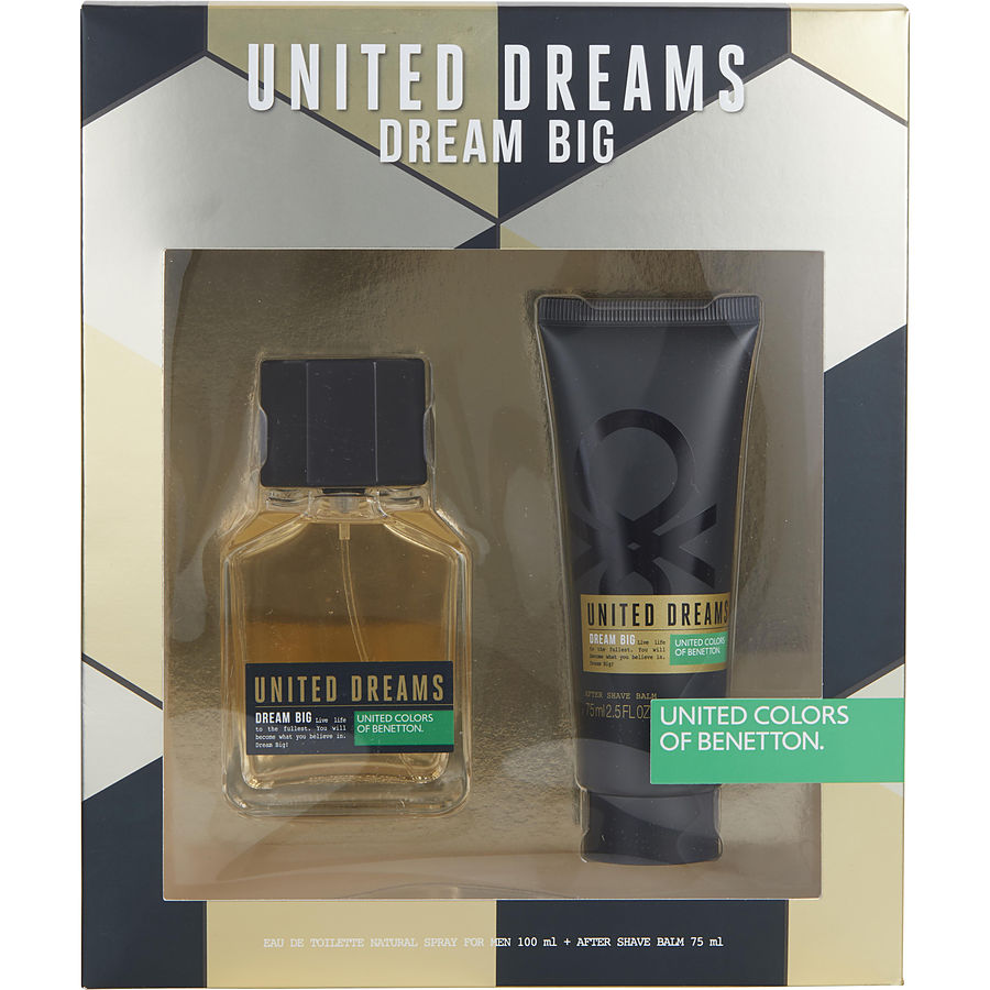 339518 United Dreams Dream Big 3.4 Oz Eau De Toilette Spray & 2.5 Oz Aftershave Balm By For Men