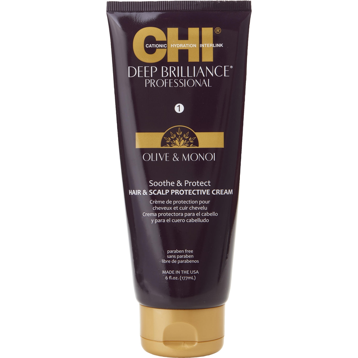 336749 6 Oz Unisex Deep Brilliance Olive & Monoi Soothe Protect Hair & Scalp Protective Cream
