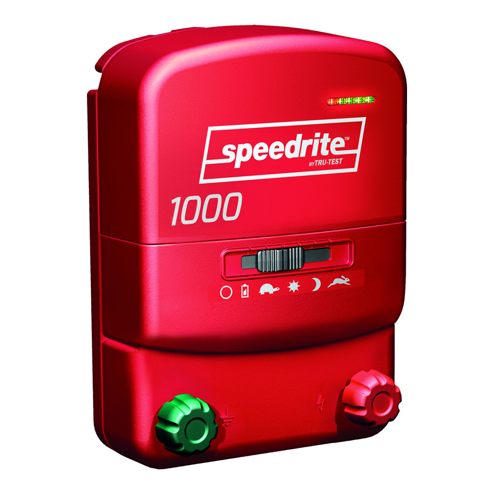 Speedrite 809446 1000 Dual Powered Energizer - Red
