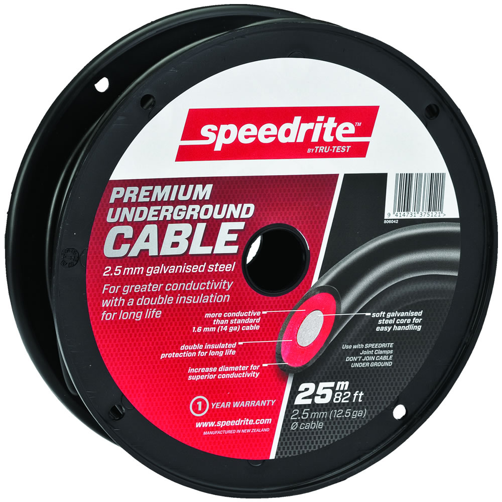 Speedrite 806042 82 Ft. 12.5 Gauge Premium Underground Cable - Black