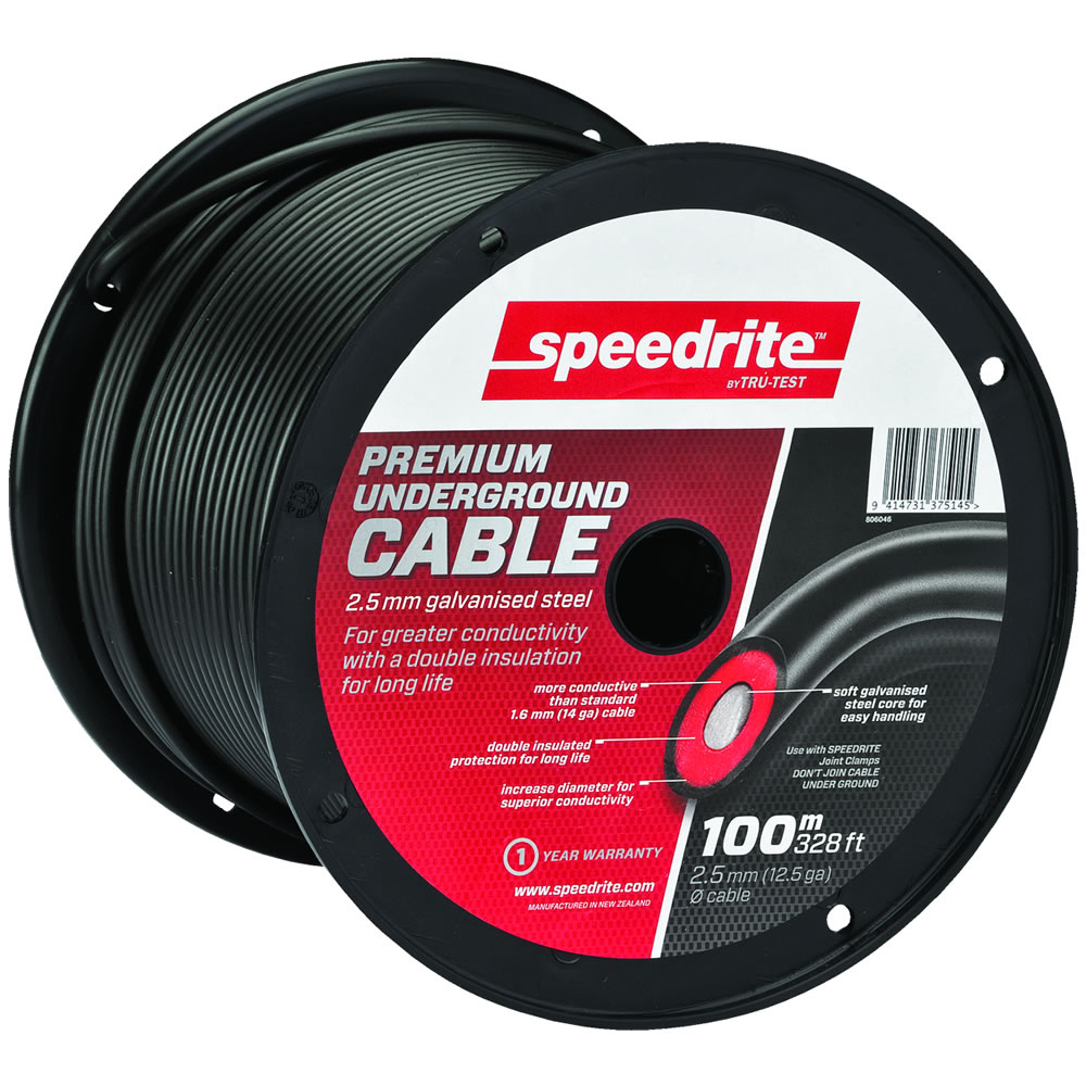 Speedrite 806046 330 Ft. 12.5 Gauge Premium Underground Cable - Black