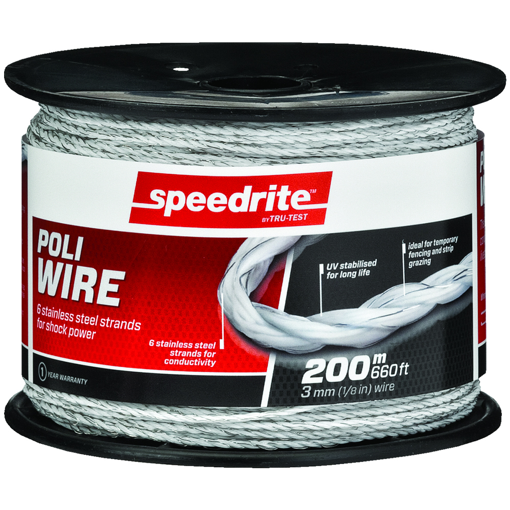 Speedrite Sp013 660 Ft. Polywire Roll Stainless Steel - White
