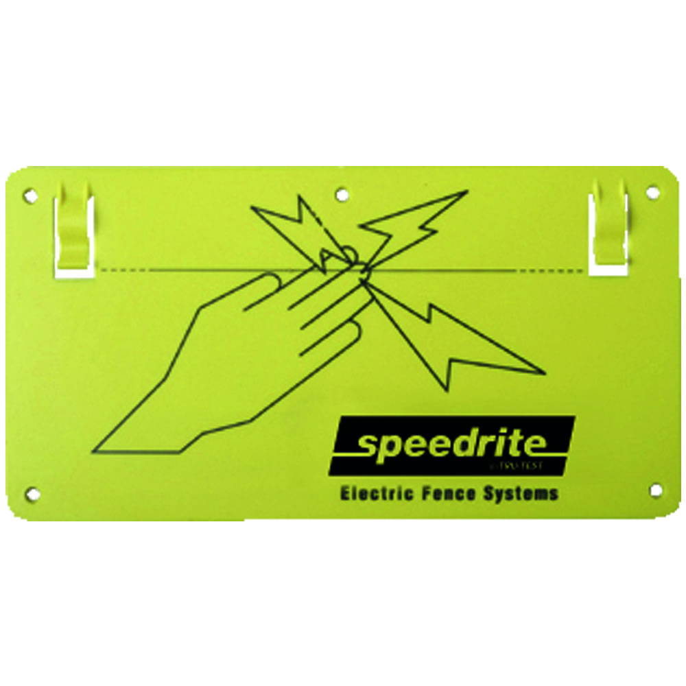 Speedrite Sa046 Electric Fence Warning Sign - Pack Of 10