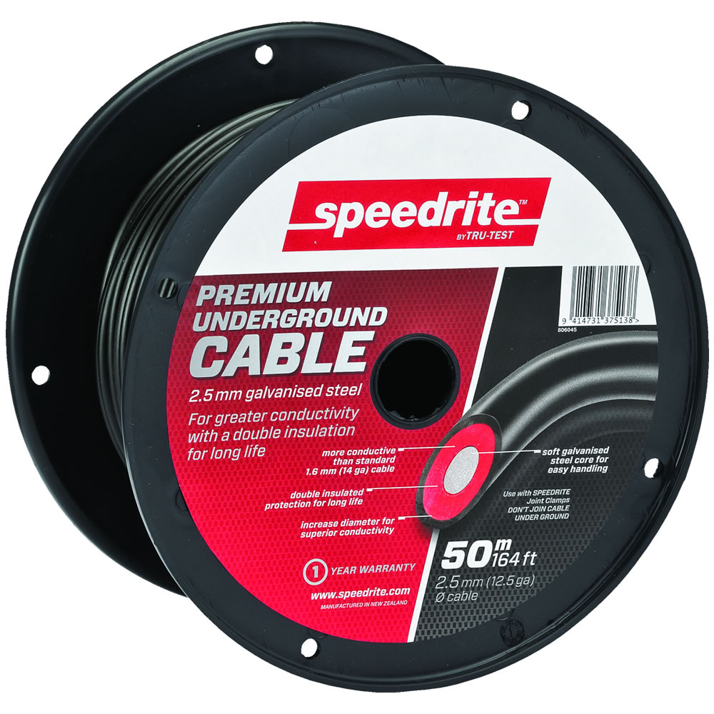 Speedrite 806045 165 Ft. 12.5 Gauge Premium Underground Cable - Black