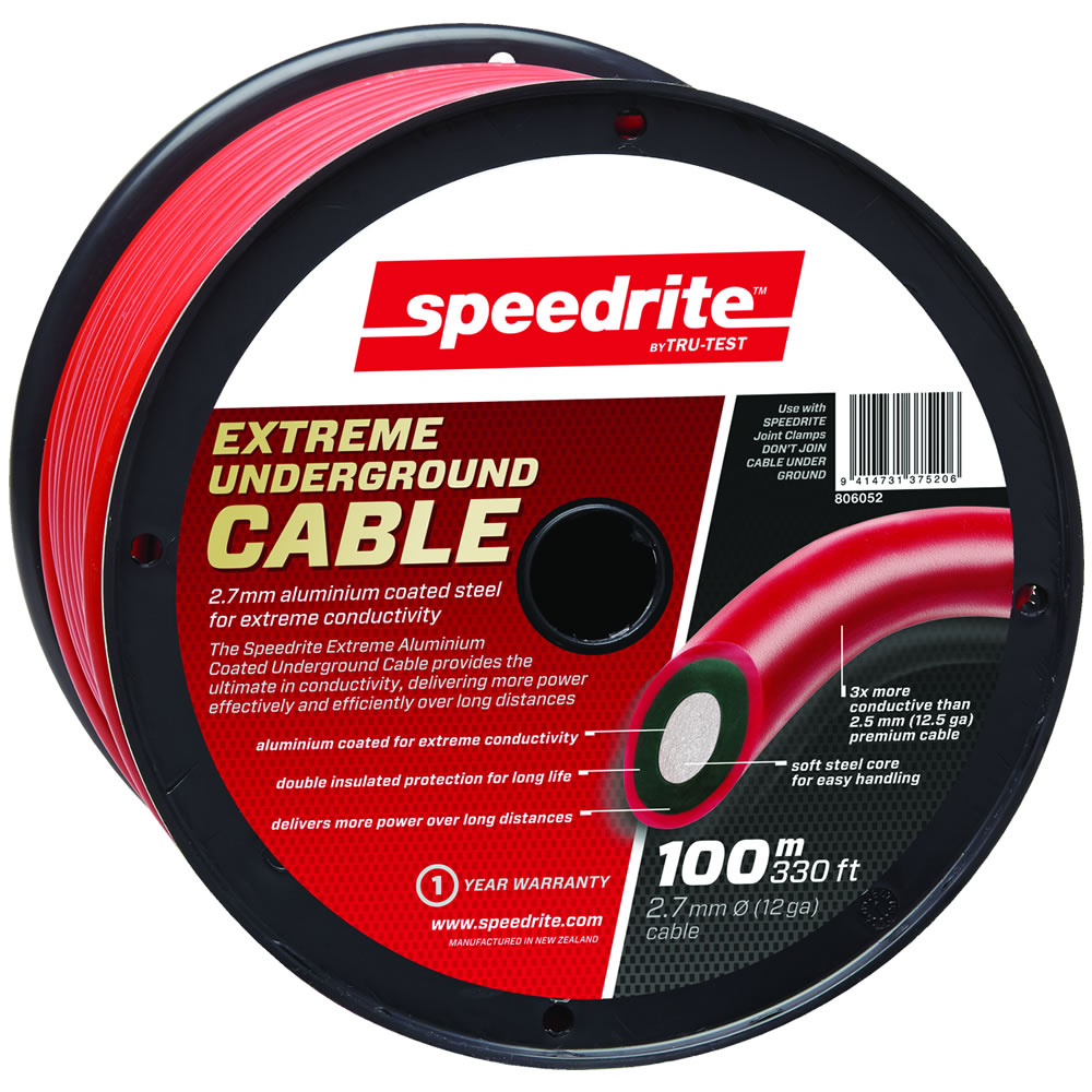 Speedrite 806052 330 Ft. 10 Gauge Extreme Underground Aluminum Cable - Black