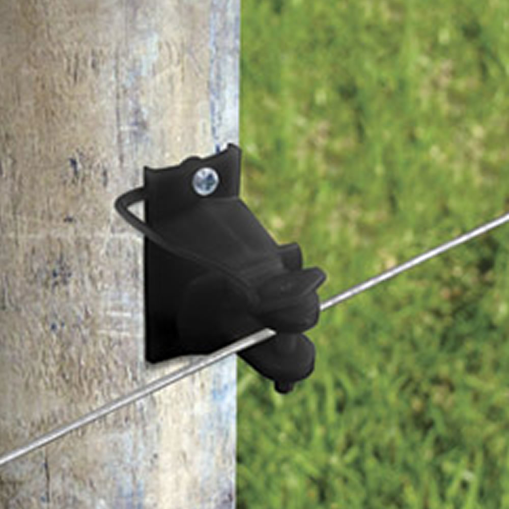 820033 Wood Post Pinlock Insulator - Black
