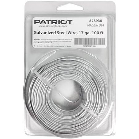 828930 100 Ft. 17 Gauge Frence Steel Wire - Silver, 10 Per Case