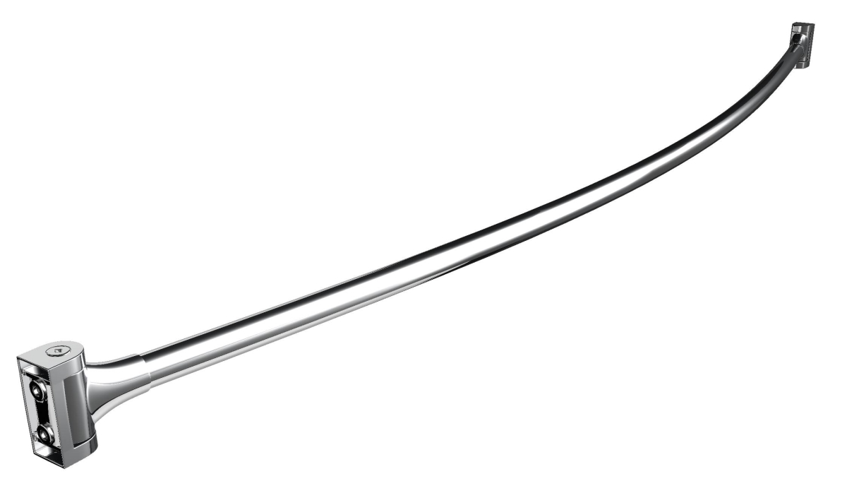1145crv Curved Stainless Steel Shower Rod