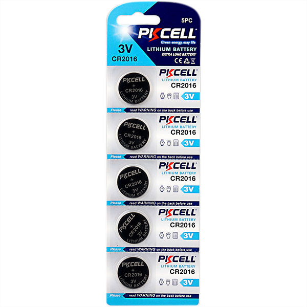3.0V Flat Lithium Manganese Battery, Pack of 5