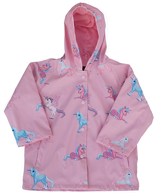 Fox-601-47-3t 3 Toddler Childrens Unicorn Raincoat, Pink