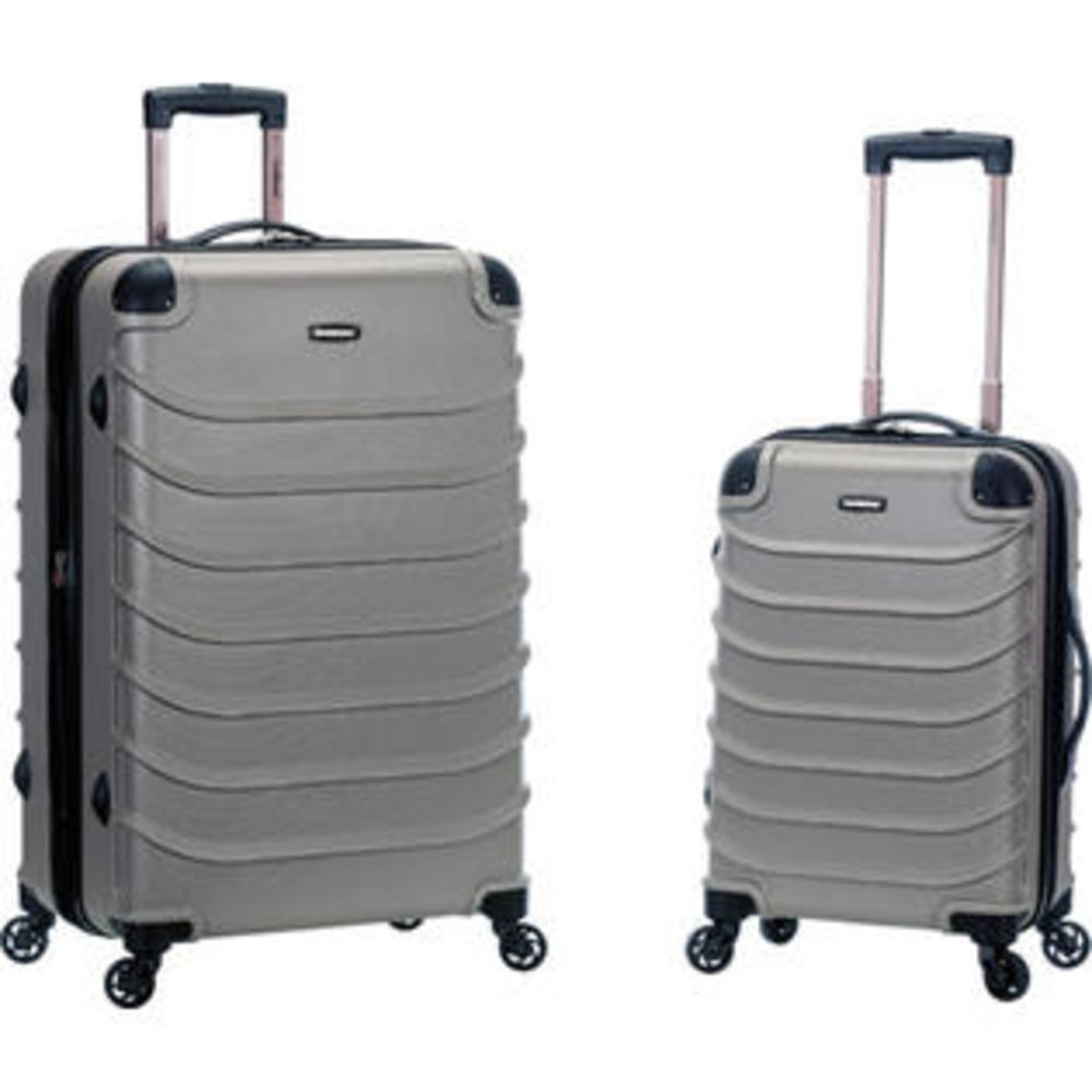F230-silver 20 X 28 In. Speciale Expandable Abs Spinner Suitcase Set, Sliver - 2 Piece