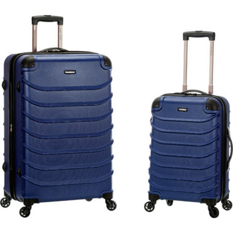 F230-blue 20 X 28 In. Speciale Expandable Abs Spinner Suitcase Set, Blue - 2 Piece
