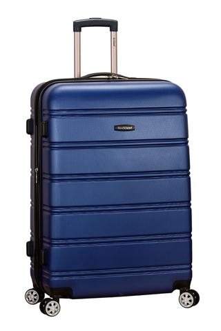 F1603-blue 28 In. Expandable Abs Dual Wheel Spinner Luggage - Blue