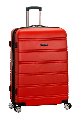 F1603-red 28 In. Expandable Abs Dual Wheel Spinner Luggage - Red