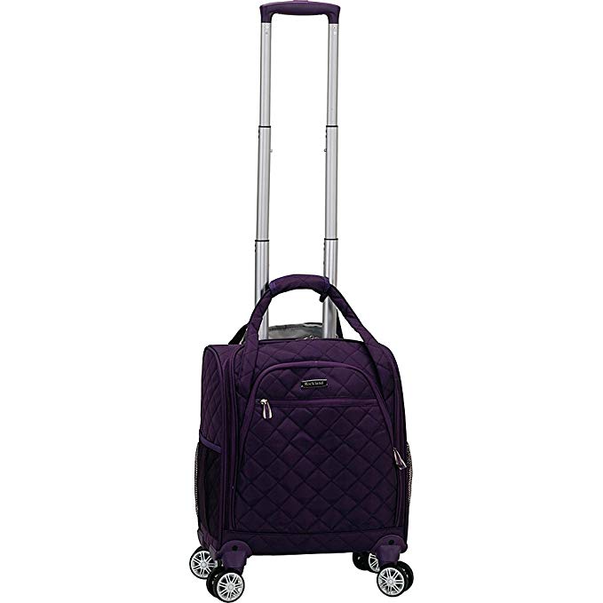 Bf32-purple Melrose Wheeled Underseat Carry On Spinner Luggage - Purple