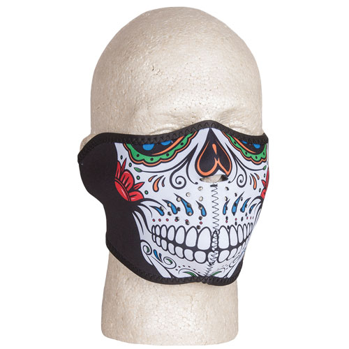 72-6002 Neoprene Thermal Half Mask, Muerte Skull