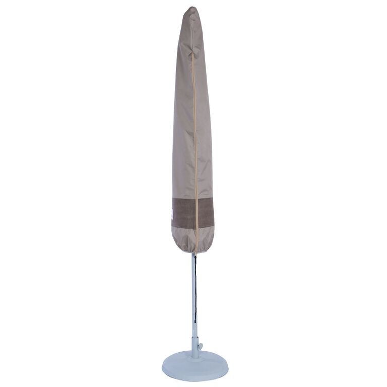 Lum881527 88 In. Elegant Patio Umbrella Cover With Integrated Installation Pole - Swiss Coffee