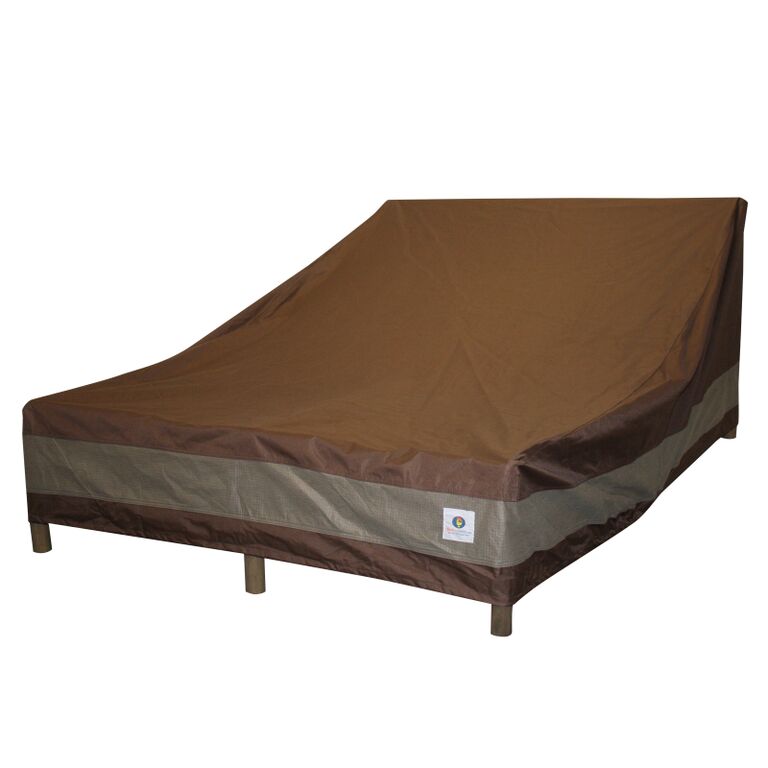 Uce825732 82 In. Ultimate Double Chaise Lounge Cover - Mocha Cappuccino