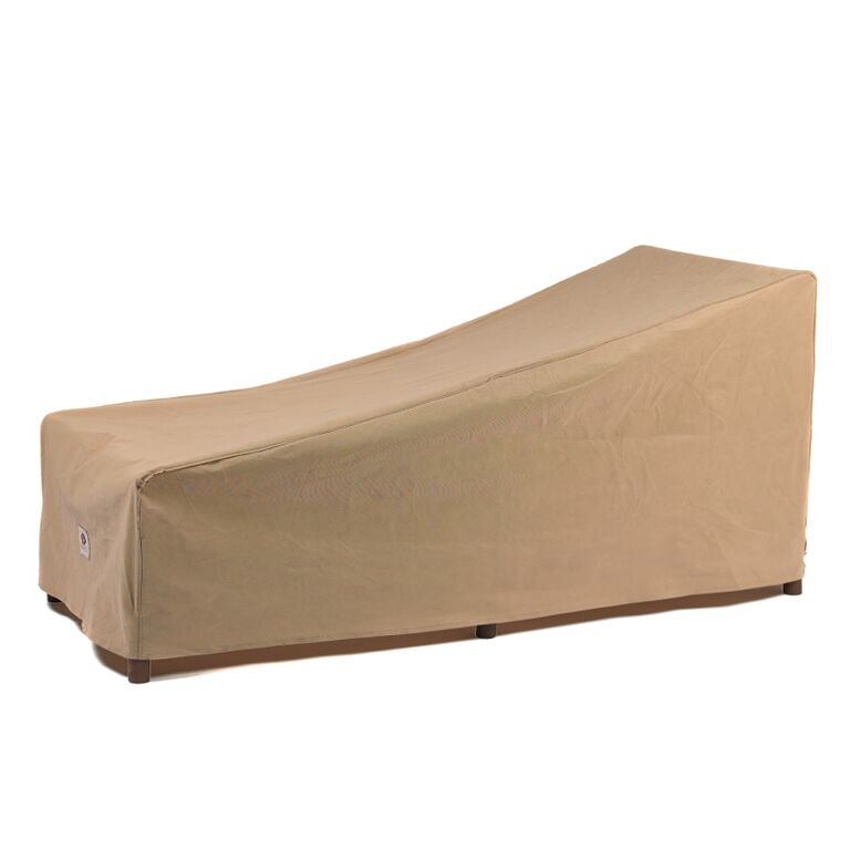 Ece863632 86 In. Essential Patio Chaise Lounge Cover - Latte