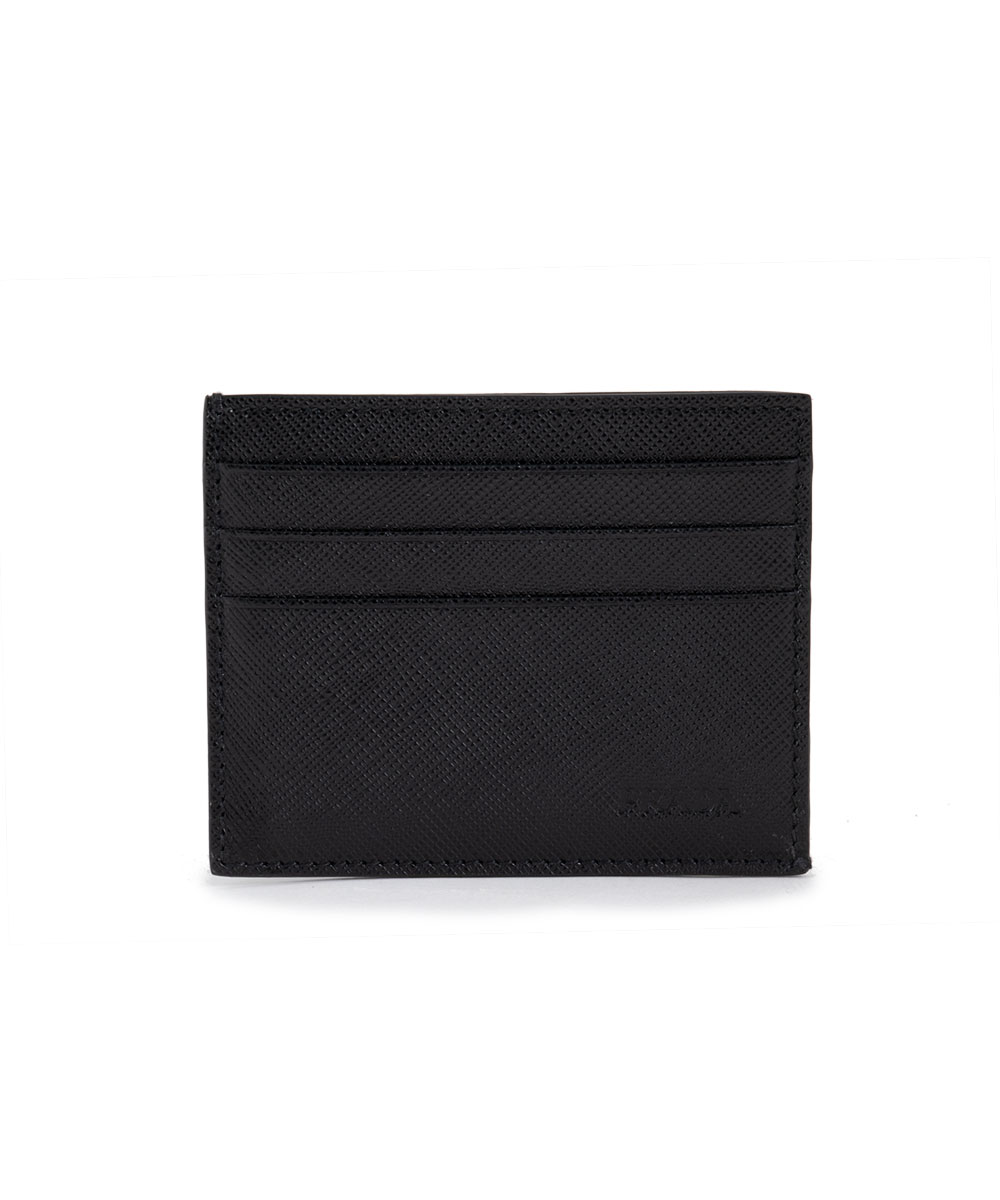 Prd-wall-2mc223-053-f0002 Saffiano Leather Card Holder, Black