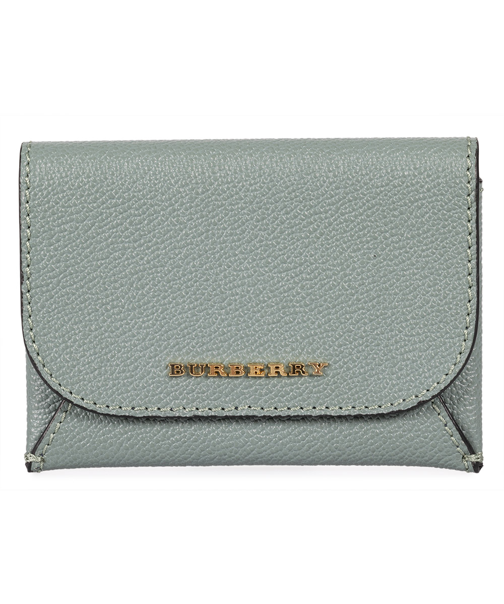 Brb-wall-hmrktmfld-grain-dgrn Haymarket Mayfield Leather Card Case, Myrtle Green