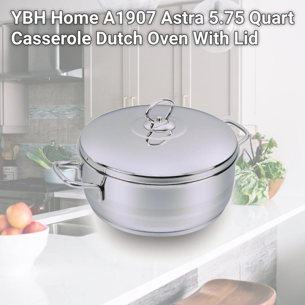 Picture of YBH Home A1907 Astra 5.75 Quart Casserole Dutch Oven With Lid
