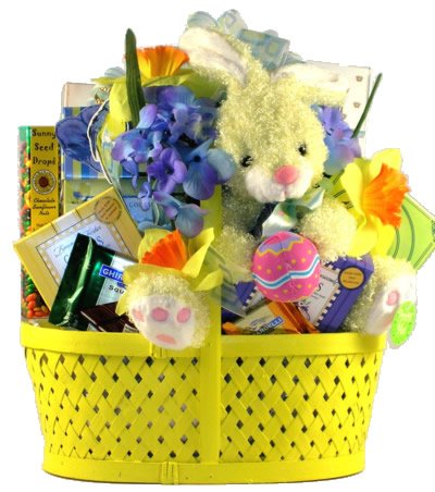 HaEa-04-yel Happy Easter, Easter Gift Basket