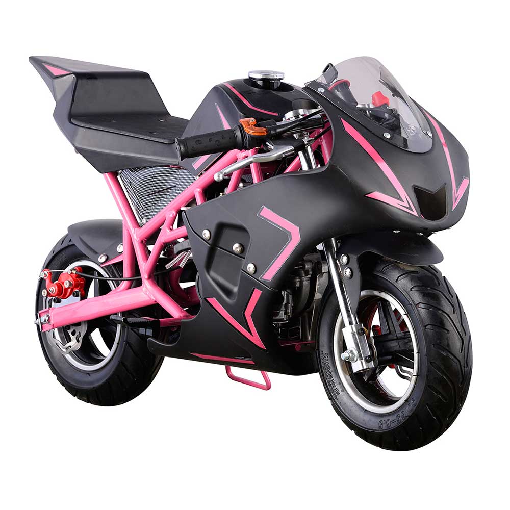 Go Bowen G00001-p Gas 40cc Pocket Bike - Pink And Black
