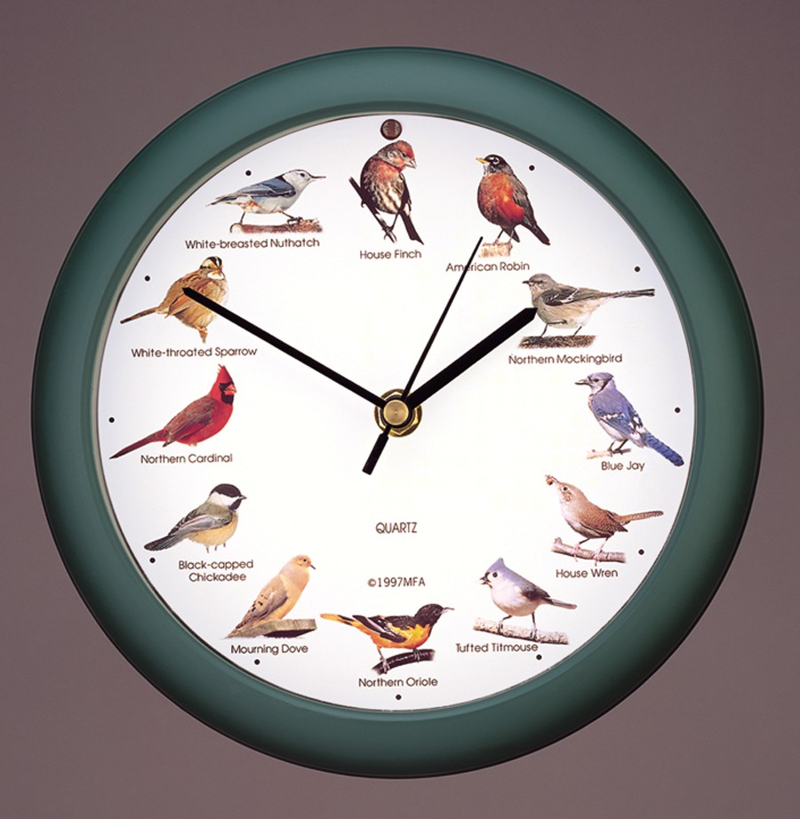 Mark Feldstein Mfdlb9821e Original Singing Bird Clock 8 In. Green