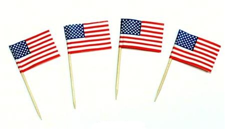 Chef21829 Toothpicks With Usa Flags