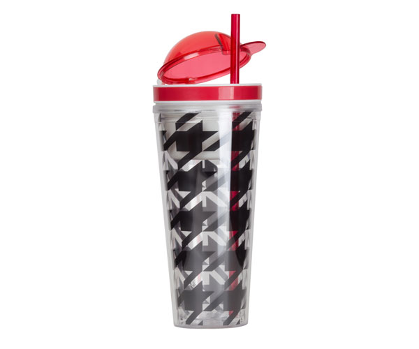 Ac3009ss Slurp N Snack Tumbler For Snack And Drink - Houndstooth