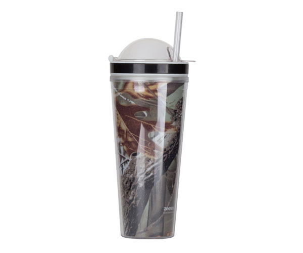 Ac3017ss Slurp N Snack Tumbler For Snack And Drink - Forest Camo