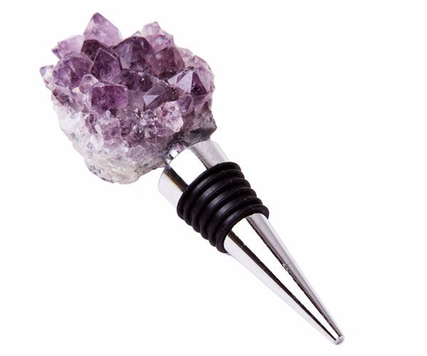 Gs3002 Stainless Steel Gemstoppers, Amethyst Cluster