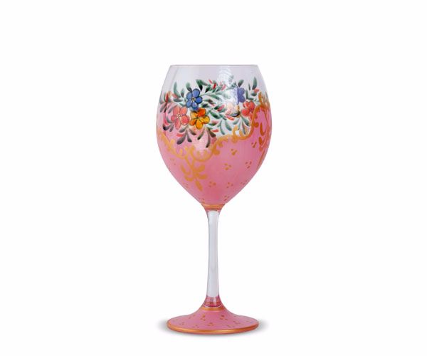 Hp5001 Tranquil Flower Breeze Wine Glass - Pink