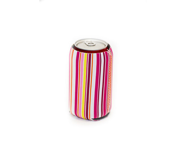 Np501 Neoprene Can Cooler - Bright Stripes