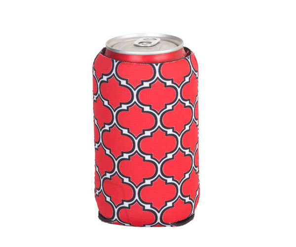 Np509 Neoprene Can Cooler - Black & Red