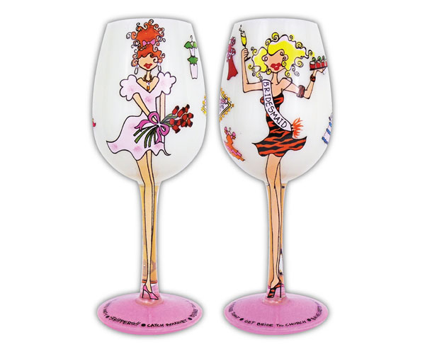 Wgbridesmaid Wine Glass, Bridesmaid