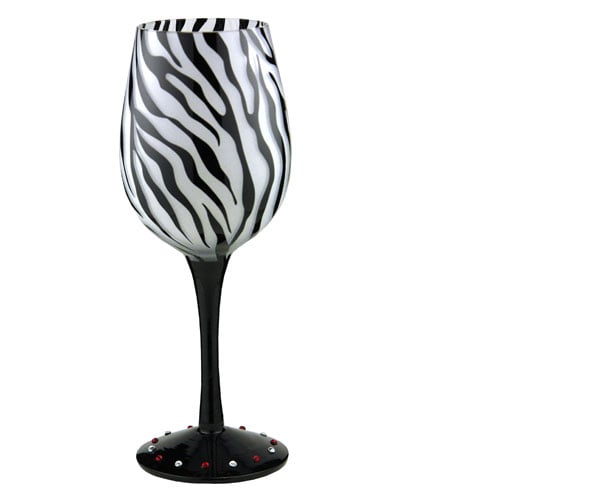 Wgzebra Wine Glass, Zebra