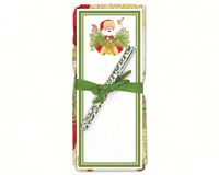Acu26336 Santa Claus Flour Sack Towel & Magnetic Note Pad Set