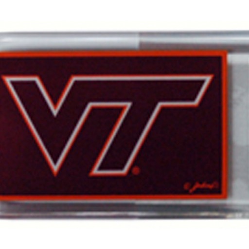 24820 Lucite Logo Bottle Opener Keychain - Virginia Tech Hokies