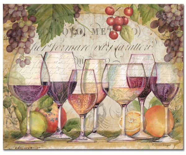 Counter Art Cart23116 Wine Country Glass Cutting Board - 12 X 15 In.