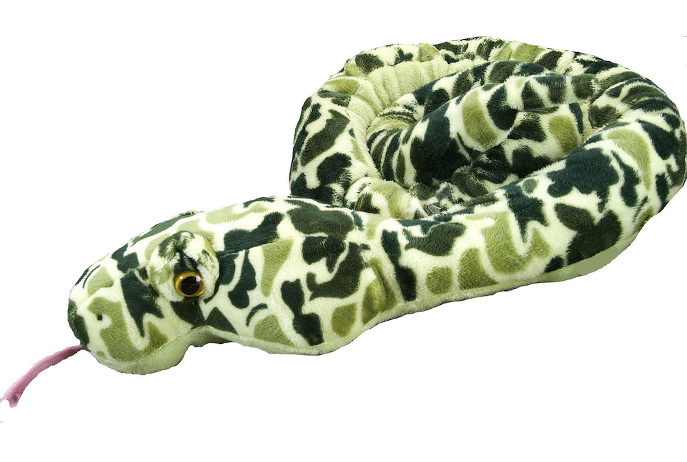 Wr11105 Camo Green Plush Snake - 54 In.
