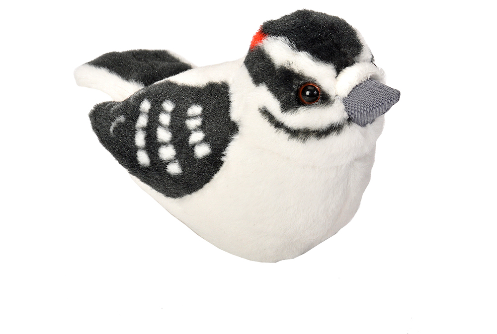 Wr18220 Downy Woodpecker Stuffed Animal With Sound - 5 In.