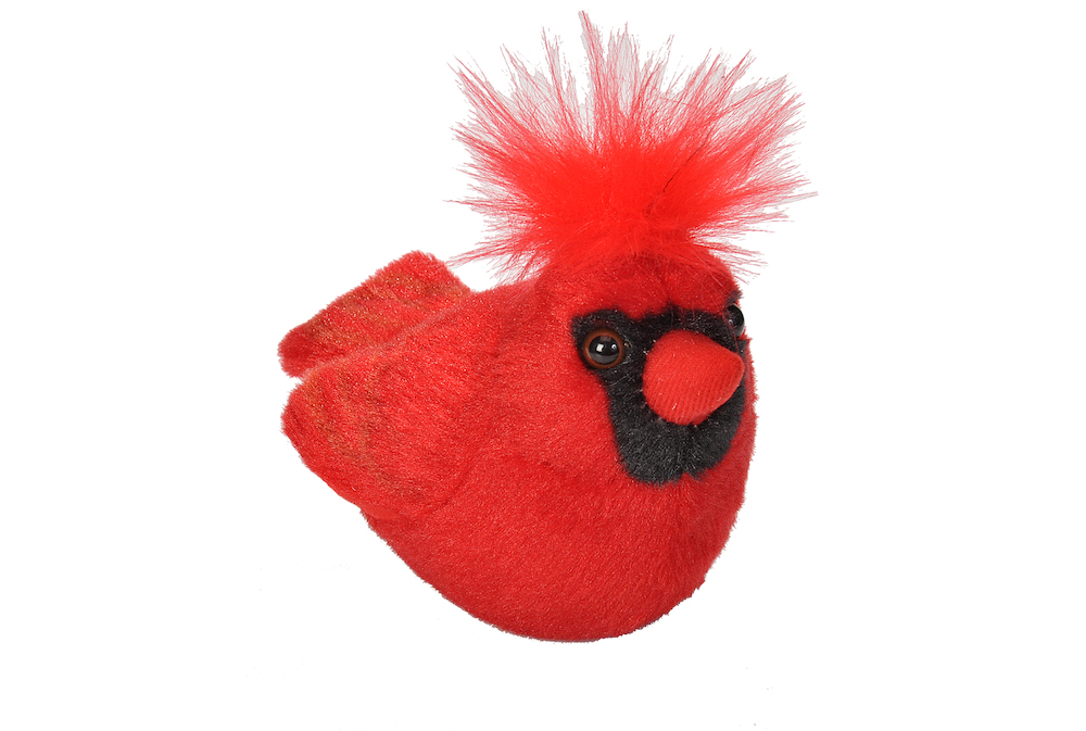 Wr18221 Northern Cardinal Stuffed Animal With Sound - 5 In.