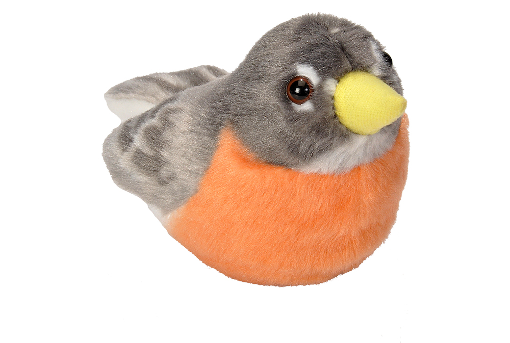 Wr18222 American Robin Stuffed Animal With Sound - 5 In.