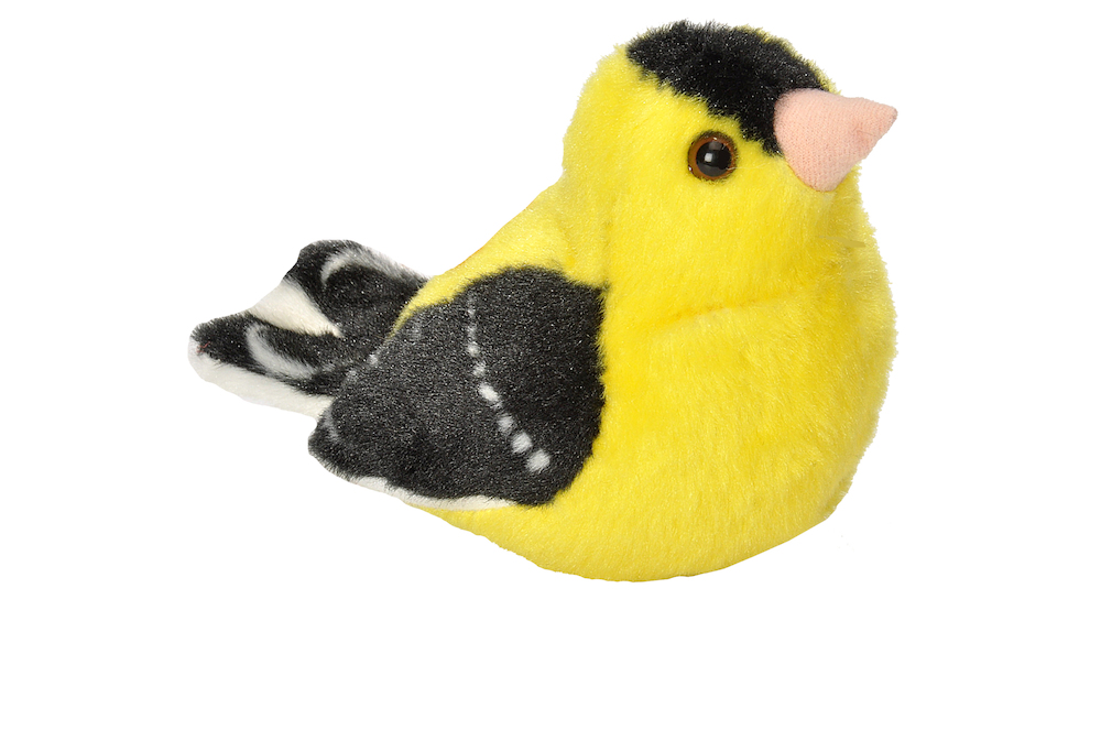 Wr18223 American Goldfinch Stuffed Animal With Sound - 5 In.