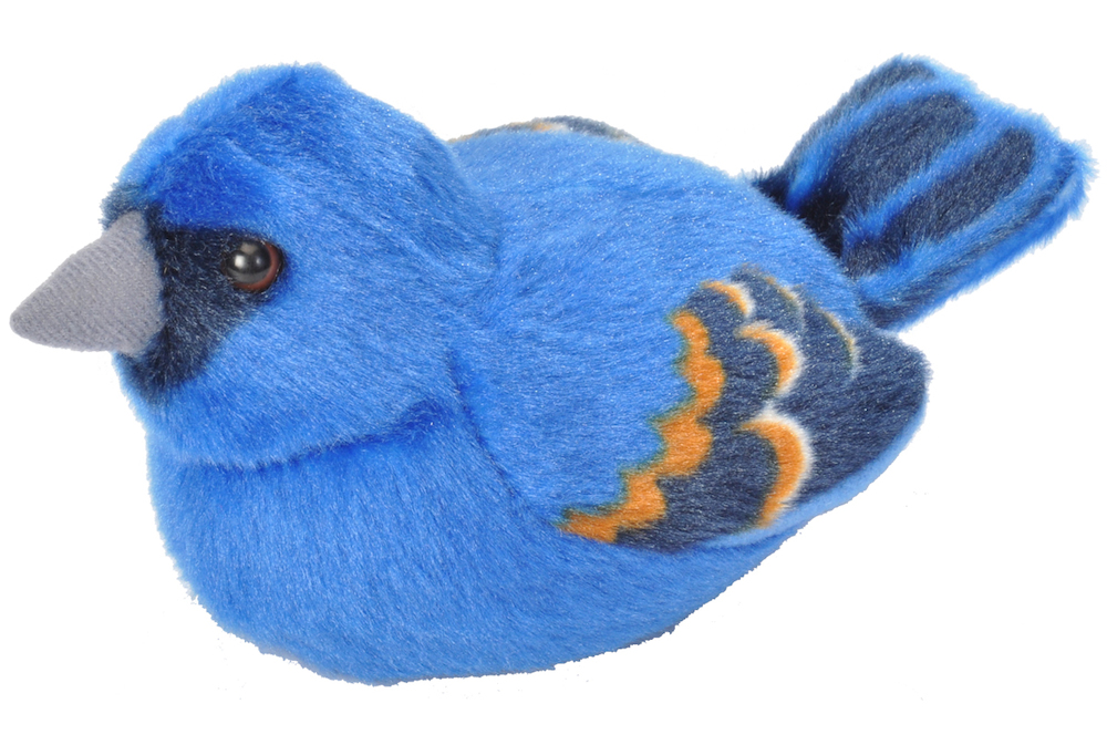 Wr18232 Blue Grosbeak Stuffed Animal With Sound - 5 In.