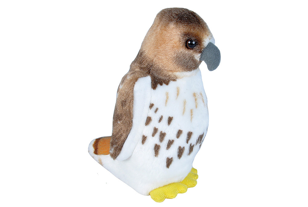 Wr18237 Red Tail Hawk Stuffed Animal With Sound - 5 In.