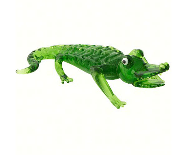 Ls Arts Ma-052 Milano Art Glass Animals-alligator