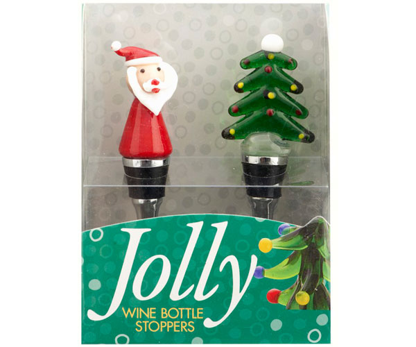 Ls Arts Wax-007 Bottle Stopper - Santa,tree